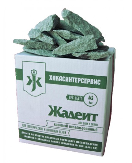 Камень для бани Жадеит колотый некалиброванный 10 кг купить за 1 300 руб.