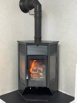 Монтаж печи-камина Hors-13 и дымохода. купить за Монтаж печи-камина Hors-13 и дымохода. купить за