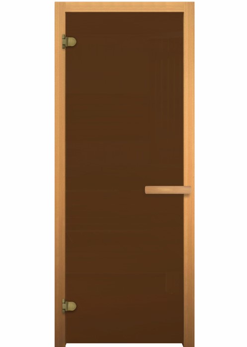 Дверь стеклянная Везувий, Бронза матовая 170х700мм, 6мм, 2 петли, коробка осина купить за 8 330 руб.