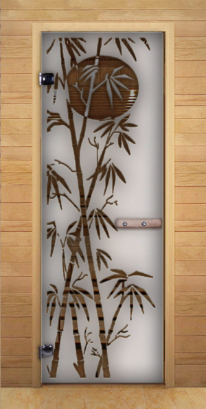 Дверь LK "Бамбук" сатин 190х70 см. стекло 8мм, коробка бук купить за 11 040 руб.
