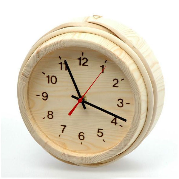 Часы деревянные, сосна "SaunaSet" купить за 2 040 руб.