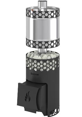 Печь для бани Везувий Чёрная Пчёлка с баком купить за 20 700 руб.