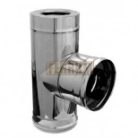 Сэндвич-тройник Ferrum 90° (430/0,8мм + оц.) Ф120х200 купить за 3 274 руб.