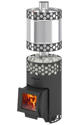 Печь для бани Везувий Чёрная Пчёлка С с баком купить за 21 700 руб.